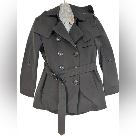 Burberry Knightsdale Double-Breasted Trench Coat Rain Jacket - Size 4 - Picture 3 of 11